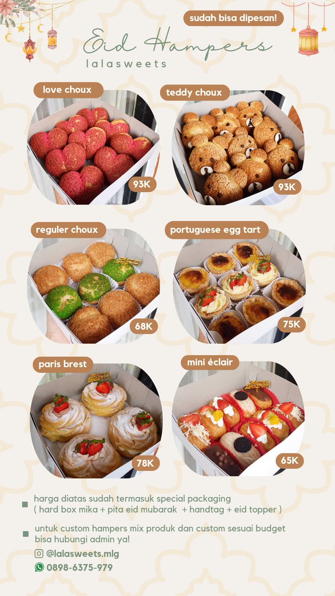 Choux Craquelin | Egg Tart | Paris Brest | Èclair tweet media