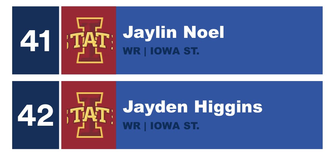 One piece of advice: 

• Take an Iowa St. WR in this year’s draft.