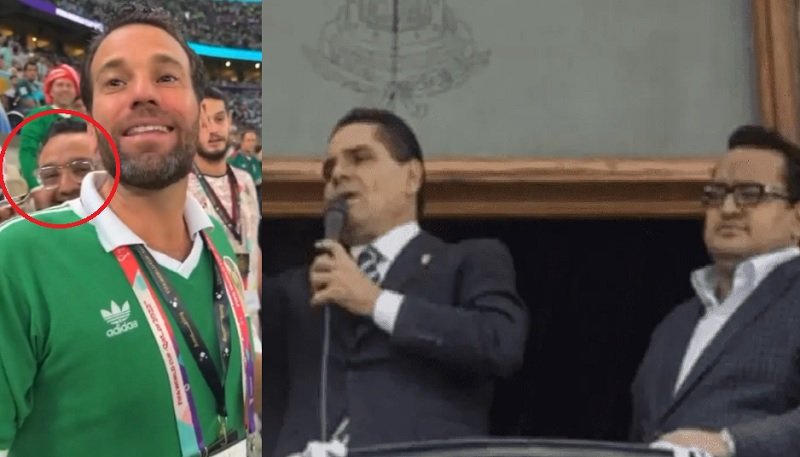 ZuritaCarpio's tweet image. Miguel Alonso Olamendi en 2022 disfrutaba el mundial en compañía de @CarlosLoret. Este 2025, el que fuera secretario particular de Silvano Aureoles fue detenido por corrupción.