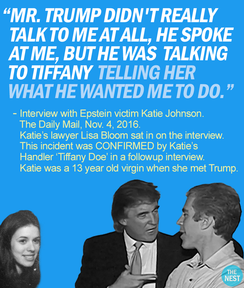 RapinDonaldHQ's tweet image. Here are excerpts from Epstein victim Katie Johnson's interview with the DAILY MAIL (PART FIVE)
Everything Katie told the Daily Mail was confirmed in her sworn affidavit.
She also had a witness who swore to the FOUR rapes and who the Daily Mail contacted to verify.
None of…