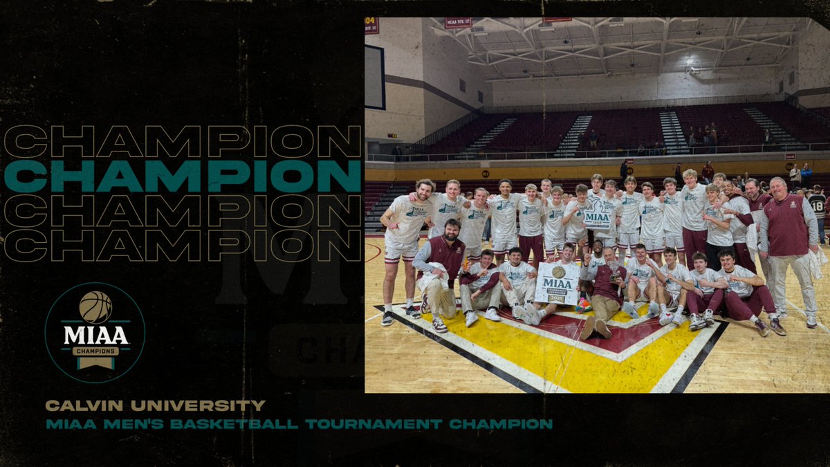 #D3MIAA Sports (@miaa1888) on Twitter photo The top-seeded <a href="/CalvinKnights/">Calvin Knights</a> clinched the 2025 #D3MIAA Men's Basketball Tournament title for the first time since 2017! ๐
Tune into the DIII Tournament selection show at NCAA.com on Monday at 12:00 p.m.
#MIAAmbb #GreatSince1888 The top-seeded <a href="/CalvinKnights/">Calvin Knights</a> clinched the 2025 #D3MIAA Men's Basketball Tournament title for the first time since 2017! ๐
Tune into the DIII Tournament selection show at NCAA.com on Monday at 12:00 p.m.
#MIAAmbb #GreatSince1888