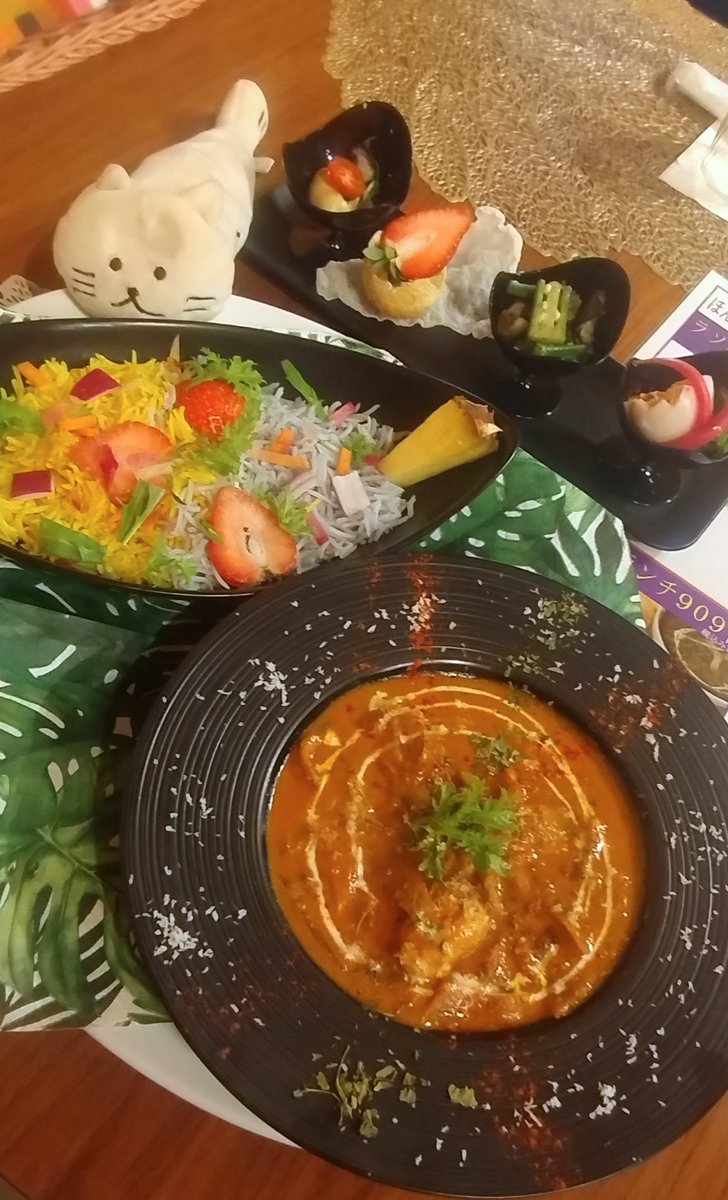ka_zoo7110's tweet image. 観戦前に腹ごしらえ。
やっと来れた！！
いただきまC！！！

#牡蠣カレー
#RASOI
