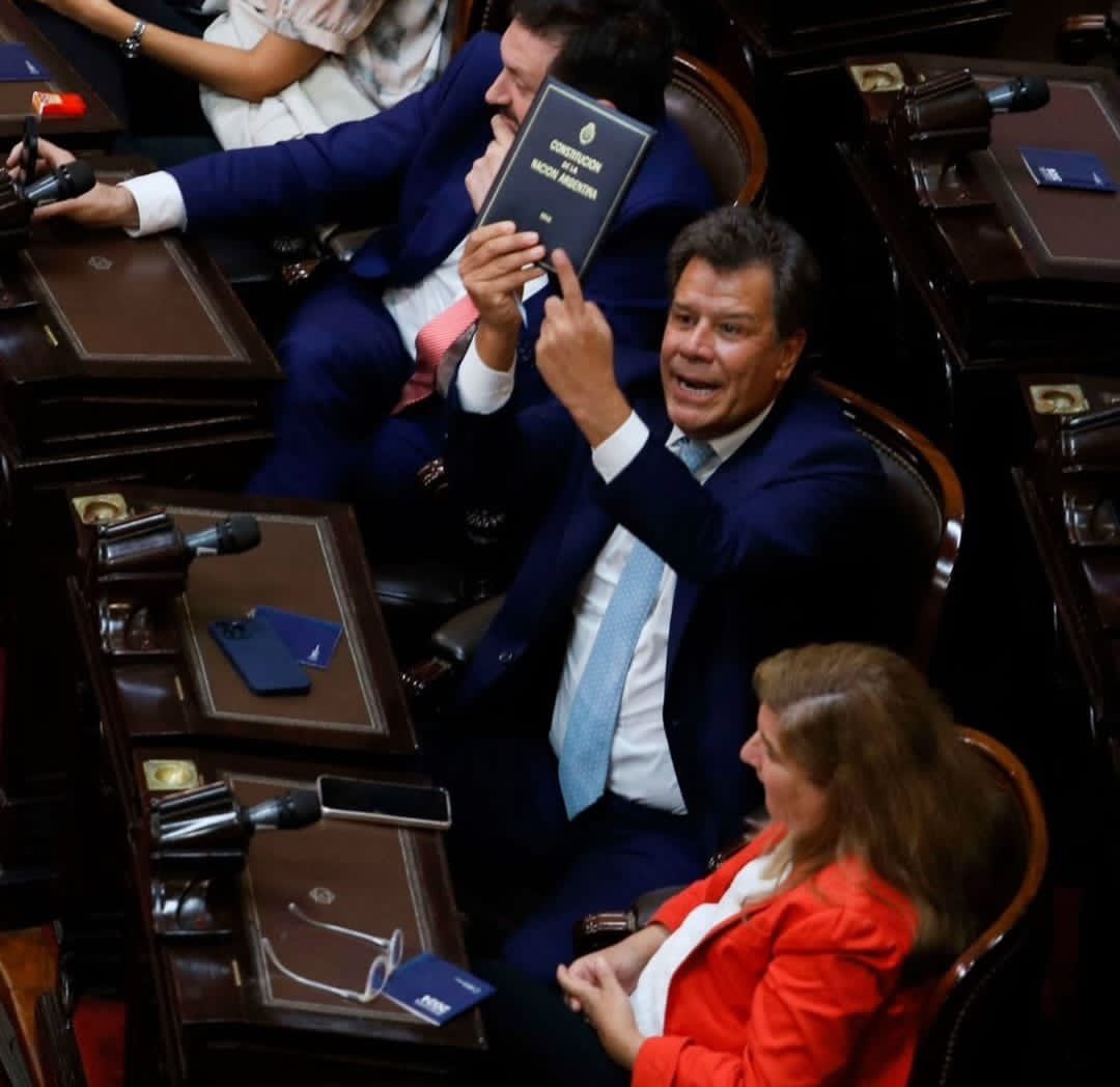 Con la constitución en la mano <a href="/ManesF/">Facundo Manes</a> incomoda a quien no quiere escuchar a los que piensan diferente 

<a href="/JMilei/">Javier Milei</a> señor presidente deje de atacar y gobierne con autocrítica y respeto