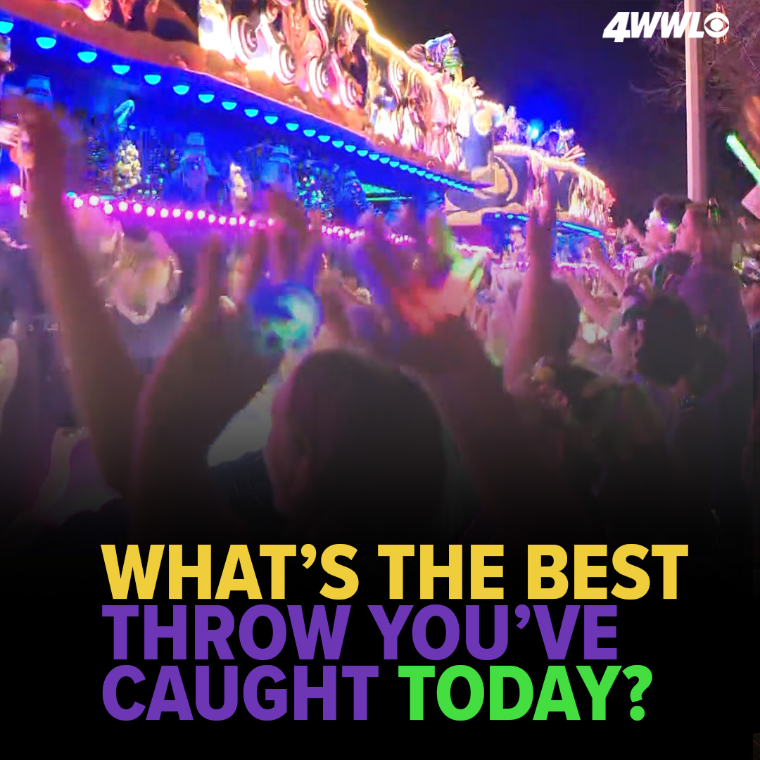 WWLTV's tweet photo. Caught a great throw? ππ Show us your most fun or memorable Mardi Gras momentβwe may feature it! Text us your pics at (504) 529-4444! #ThrowMeSomething #LetTheGoodTimesRoll https://t.co/Ob1fO6FPzO