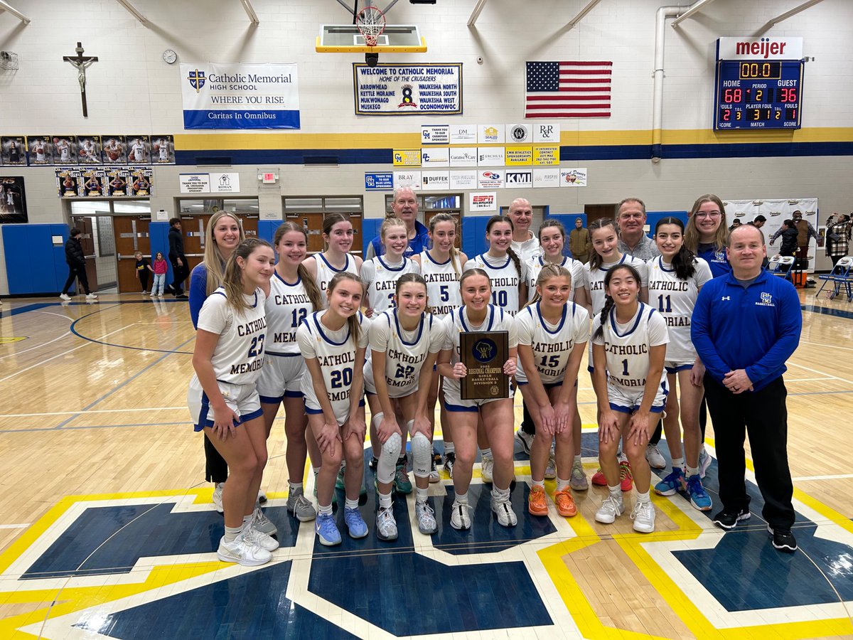 Catholic Memorial GBB (@cmhgirlsbball) on Twitter photo CMH ends its home games with a regional championship tonight!
Congrats girls and keep it going! <a href="/CMHCrusaders/">Catholic Memorial HS</a> #whereyourise CMH ends its home games with a regional championship tonight!
Congrats girls and keep it going! <a href="/CMHCrusaders/">Catholic Memorial HS</a> #whereyourise