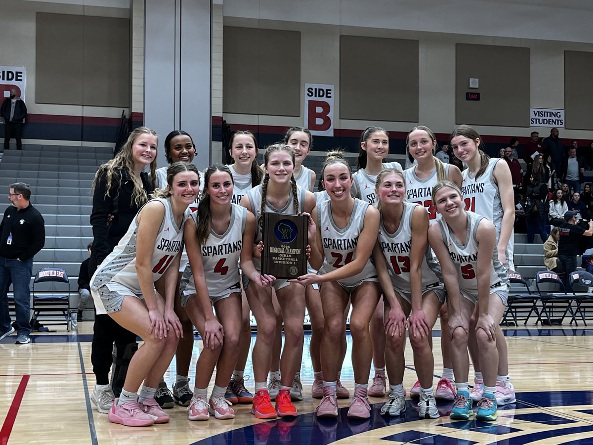 ADBEHS's tweet image. The Spartans are WIAA Regional Champions! They defeat De Pere 49-34 and move on to the WIAA Sectional Semifinal Thursday. Great job Spartans!