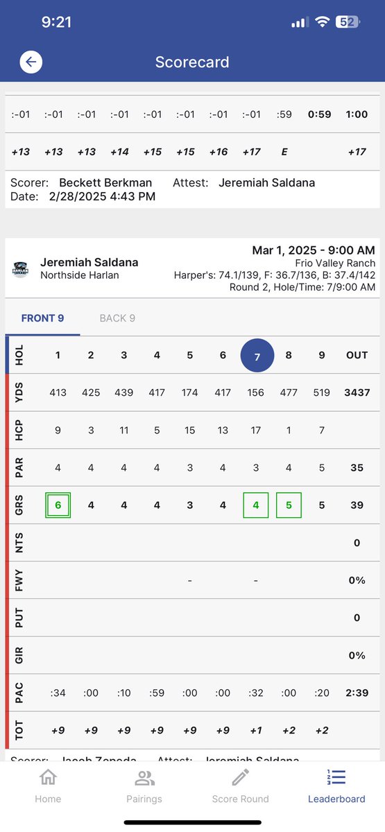 J3eremiah's tweet image. Finally having the pieces fall together for our 2 day Concan tournament. Shot 89,81 at the Frio Valley Ranch Golf course. Next Tournament March 3rd so wont to keep the ball rolling.