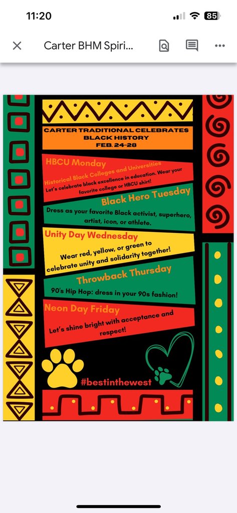 We think it's safe to say Black History Month Spirit Week was a success! Thanks for participating, Cubs!