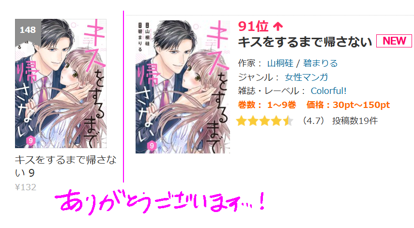 yamagg9's tweet photo. また、めちゃコミック様以外の電子書店様でもランキング入れて頂いているようで（LINEマンガ様:総合週間148位／シーモア様:女性デイリー91位）、ありがとうございます…！
次話もなるべく早くお届けできるように頑張ります････!!すみません･･･!!! https://t.co/2NMh58HBDK
