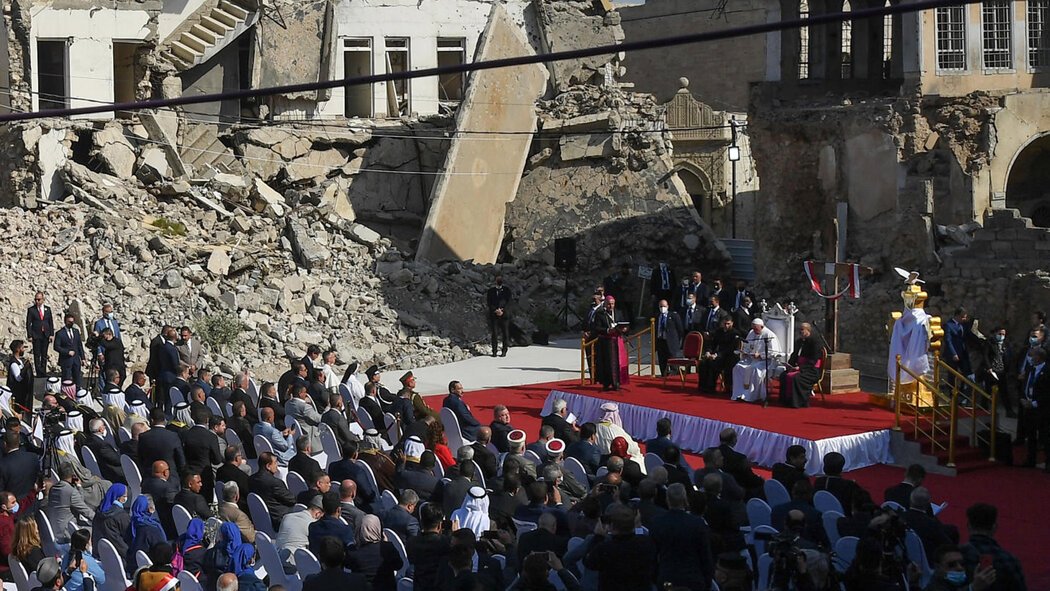 Remember when Pope Francis went to Iraq and he visited the exact spot where Isis filmed the video saying they'll conquer Rome and kill him?