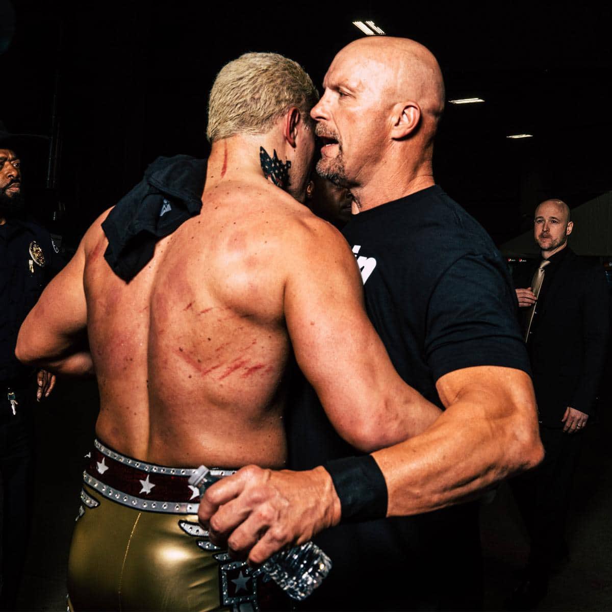 _PWChronicle's tweet photo. John Cena has officially turned heel and has aligned himself with The Rock as Cody Rhodes sits in a puddle of blood.

We just witness a cinematic angle that nobody saw coming. 🔥 

All I know is that we better hear glass shatter at #WrestleMania this year. 

#WWEChamber https://t.co/SOKOjF5vxw
