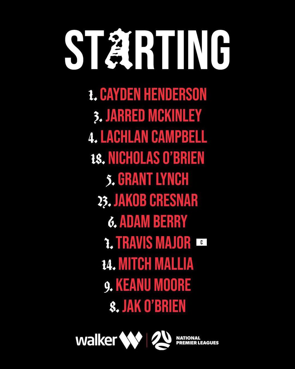 Here's how we line-up this afternoon against APIA 👹

#YourTownYourTeam