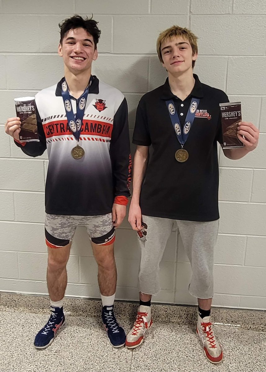 Congratulations to Burke Niebauer(4th) and Jake Wilson(5th), who both qualified for the PIAA State Wrestling Tournament today! This is the first time CC has had multiple state qualifiers since 2017!