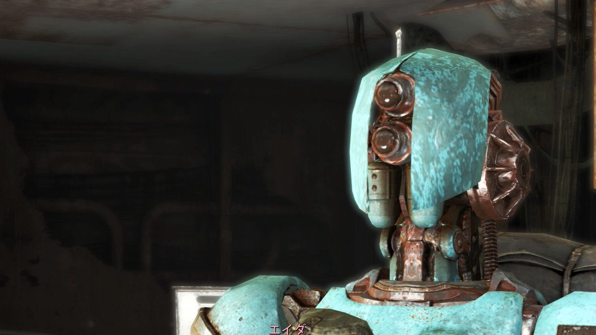 NamaSaotome_2's tweet image. というわけでここから、DLC「Automatron」突入です。第一弾DLCながらちょっと迷惑な現象を起こすため、一番最後に回しました。今回のお供はキャラバン唯一の生き残りロボ、エイダちゃん。物腰の柔らかいとても好感の持てるロボです。よろしくね！
#フォールアウト4 #Fallout4 #Automatron