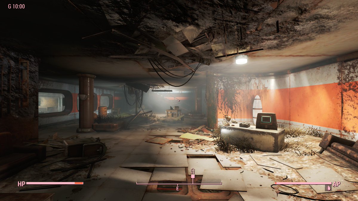 NamaSaotome_2's tweet image. 彼女の助言に従い、ゼネラルアトミックスの工場にやってきました。む、妙なアナウンスが流れている。これがメカニストなのか？
中には見た事もない敵対的ロボで一杯。サクッと全滅させて、そのうちの一台を探ると、妙な部品が…
#フォールアウト4 #Fallout4 #Automatron