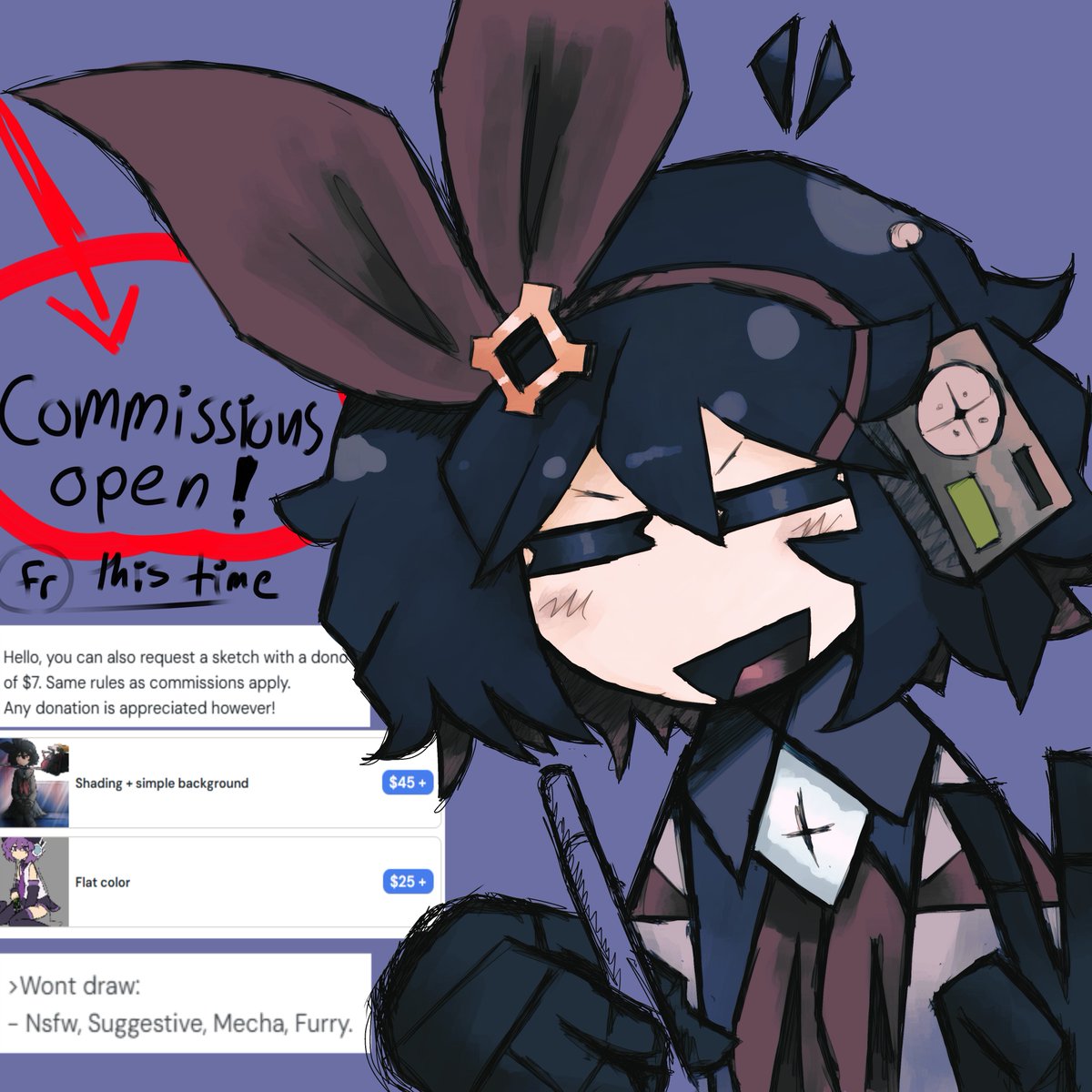 iesonatana's tweet image. Due to my situation I am opening commissions fr this time.
And yes will be open for a very long time.
ko-fi.com/bloomingmemoir…
(For any questions further questions dm.)