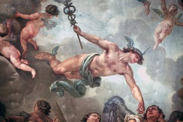 Jadi ada bayi yang kabur dari gua sambil lari kenceng trus nyolong sapi emas Apollo. Bayi biasa? Bukan! Ini Hermes, dewa nakal yang suka nyuri. Dih, dewa masa nyolong ya wkwk, mau tau gimana dia bikin heboh Olimpus? Sini sini aku ceritain!