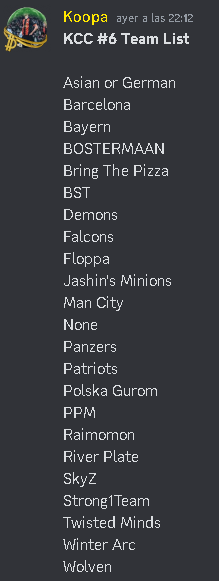 Wow, se que habian muchos equipos pero me sorprende la gran cantidad de equipos que hay en Fall Guys