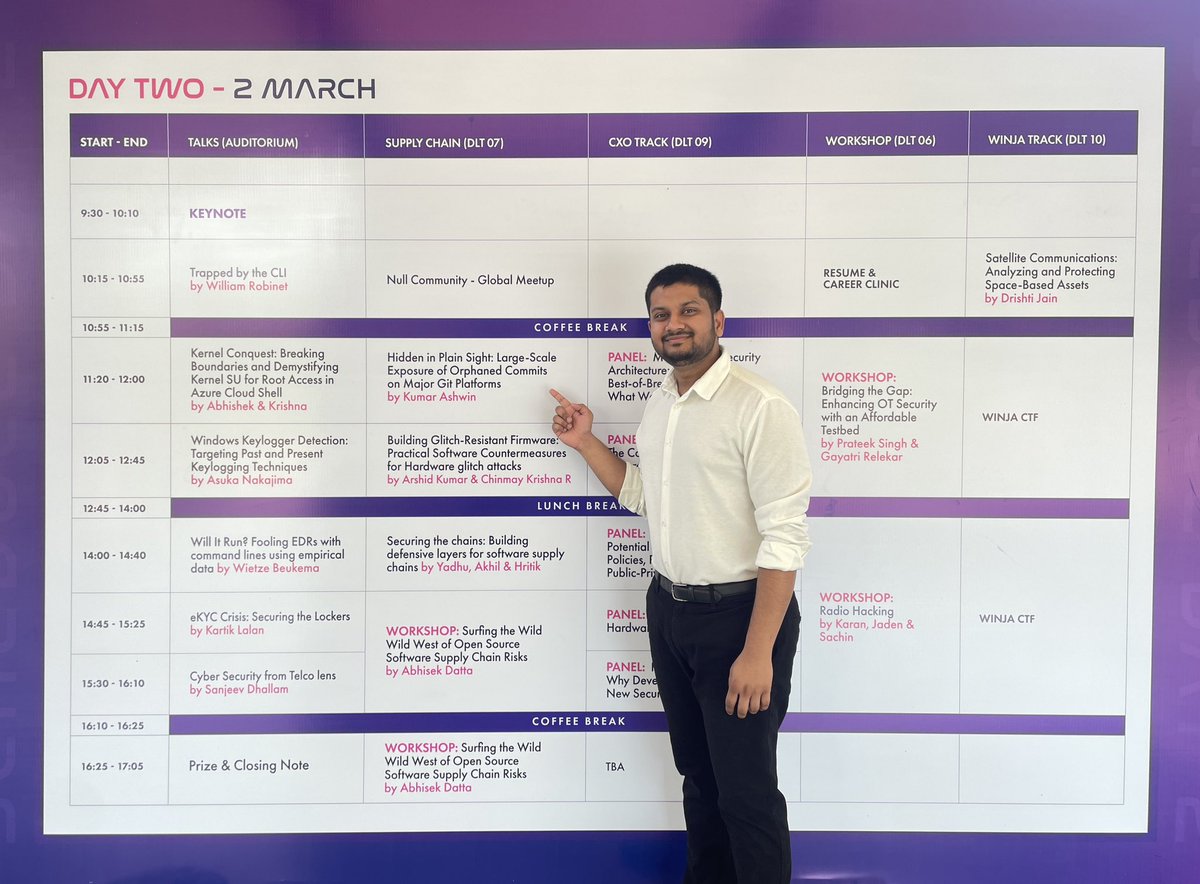 About to hit the stage and talk some crazy research findings at <a href="/nullcon/">NULLCON</a> - supply chain track 11 am, join me if you are around!