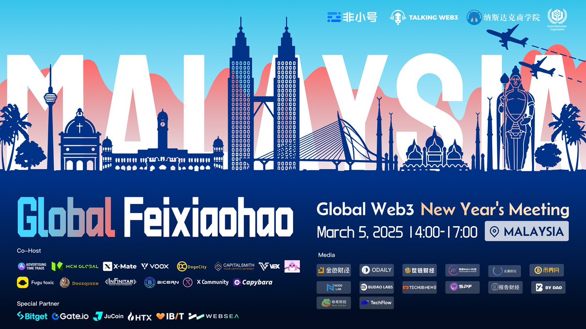 capitalsmith_'s tweet photo. 🚀 Exciting News! Capital Smith is teaming up with Feixiaohao to launch the "Web3 New Year Meetup" in Malaysia on March 5th! 🌟

🤝 Co-hosted by TALKING WEB3, Nasdaq Business School, ADVERTISING TIME TRACE, MCN GLOBAL, and more!

💼 Special Partners include Bitget and https://t.co/EWpI2vWNLG.

📰 Media partners feature Jinse Finance, ODAILY, and other leading platforms.

#Web3 #Blockchain #CryptoEvent #Malaysia #Bitget #Gateio #CapitalSmith #Feixiaohao