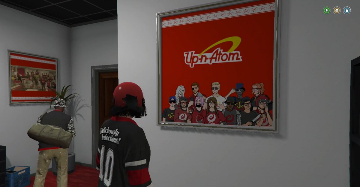 went from creating fanart to creating art in-game

I've been playing as Rina P. Anic, and my art is featured on ONX and PRP's Up N' Atom building :)