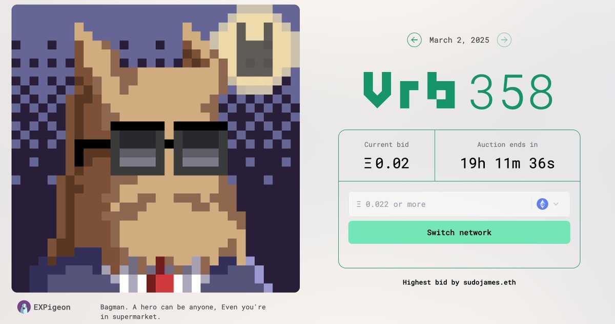 VRB 358 disponivel
Arte por <a href="/HiEXPigeon/">EXPigeon</a> 
Curtiu
Acesse vrbs.wtf e de seu lance