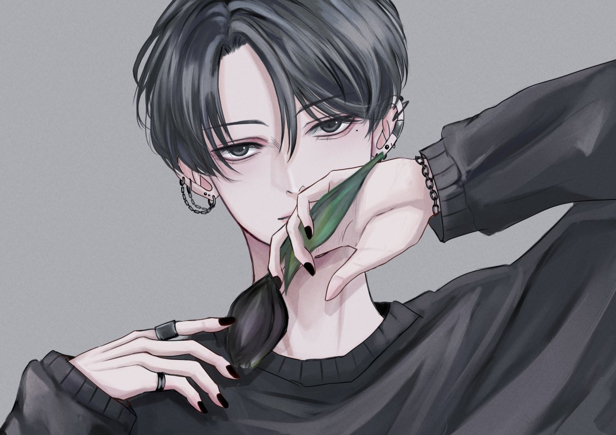 「黒チューリップ 」|rabbitのイラスト