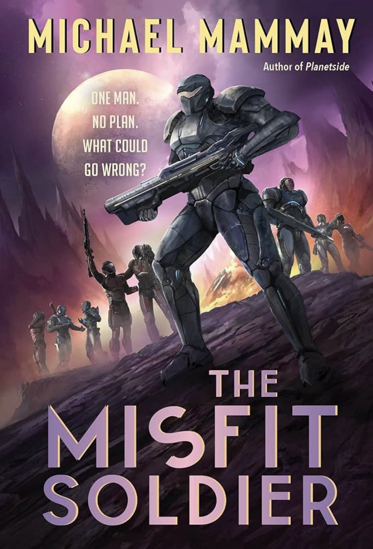 Michelle Splinter (@mnmsplinter) on Twitter photo Never knew I needed Oceans Eleven in space before I found The Misfit Soldier by <a href="/MichaelMammay/">Michael Mammay</a> Stellar read. Loved the snarky MC:
"Nobody ever accused me of having sense, sir. After all, I'm the guy who let a colonel manipulate him into stealing a drop ship and starting a war." Never knew I needed Oceans Eleven in space before I found The Misfit Soldier by <a href="/MichaelMammay/">Michael Mammay</a> Stellar read. Loved the snarky MC:
"Nobody ever accused me of having sense, sir. After all, I'm the guy who let a colonel manipulate him into stealing a drop ship and starting a war."