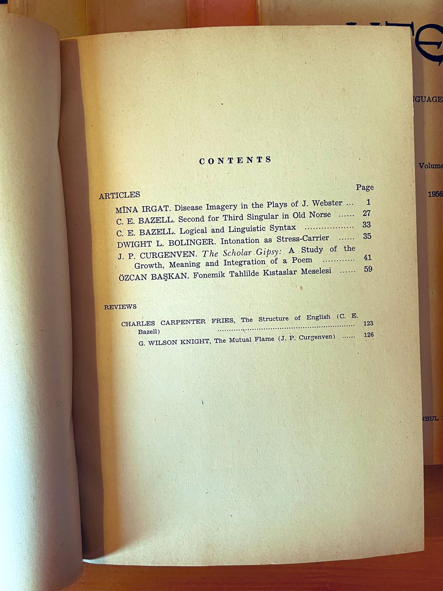 Litera’nın 1955 yılında yayımlanan ikinci sayısının içeriği…
/ The contents of the second volume of Litera, published in 1955…