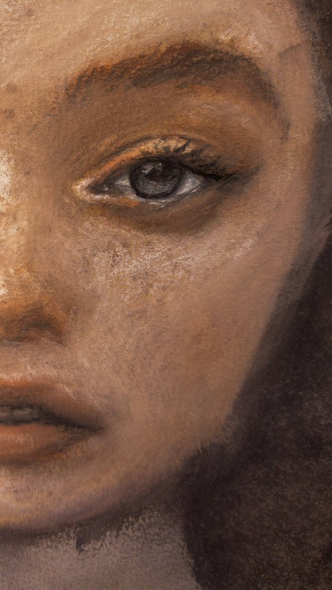 dustinmaefox's tweet image. Everyone be SLEEPING on #PanPastels in my opinion, they’re SO versatile. I can smudge &amp;amp; blend them like soft pastels orrr get wet &amp;amp; give the subtle character of an oil painting.

#pastelart #pasteldrawing #myart #artprocess #portrait