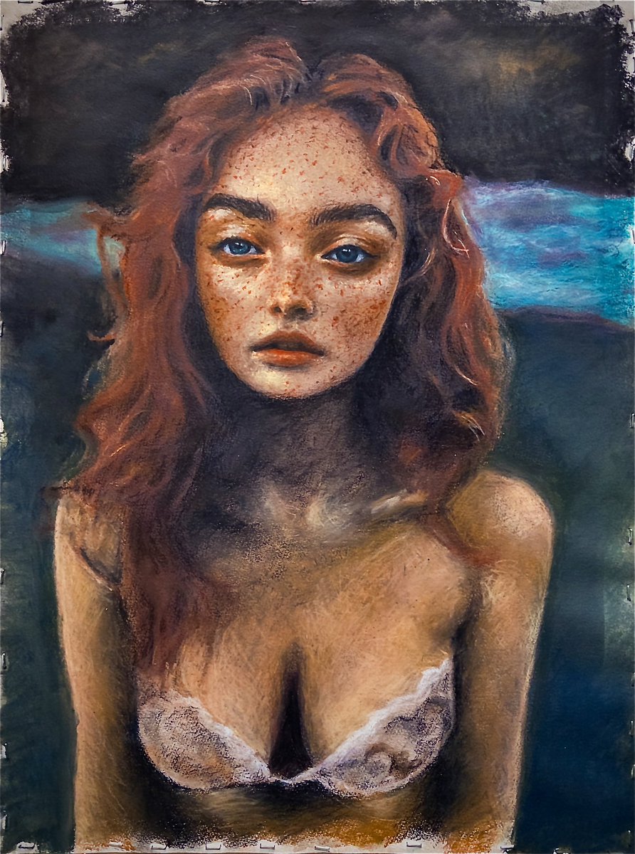 dustinmaefox's tweet image. Everyone be SLEEPING on #PanPastels in my opinion, they’re SO versatile. I can smudge &amp;amp; blend them like soft pastels orrr get wet &amp;amp; give the subtle character of an oil painting.

#pastelart #pasteldrawing #myart #artprocess #portrait