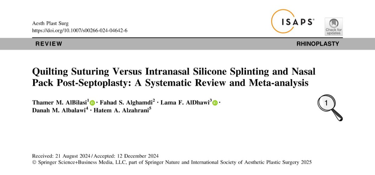 Lama (@l_faisall1) on Twitter photo Excited to share our latest publication.
Honored to work with an amazing team under the guidance of Dr. <a href="/thamermnn/">Thamer Albilasi | ثامر البلعاسي</a> and Dr. <a href="/HatemAlzahrani/">د.حاتم الزهراني Dr.Hatem ALZAHRANI</a>.
Grateful for the opportunity 🙏🏻
#ENT
link.springer.com/article/10.100… Excited to share our latest publication.
Honored to work with an amazing team under the guidance of Dr. <a href="/thamermnn/">Thamer Albilasi | ثامر البلعاسي</a> and Dr. <a href="/HatemAlzahrani/">د.حاتم الزهراني Dr.Hatem ALZAHRANI</a>.
Grateful for the opportunity 🙏🏻
#ENT
link.springer.com/article/10.100…