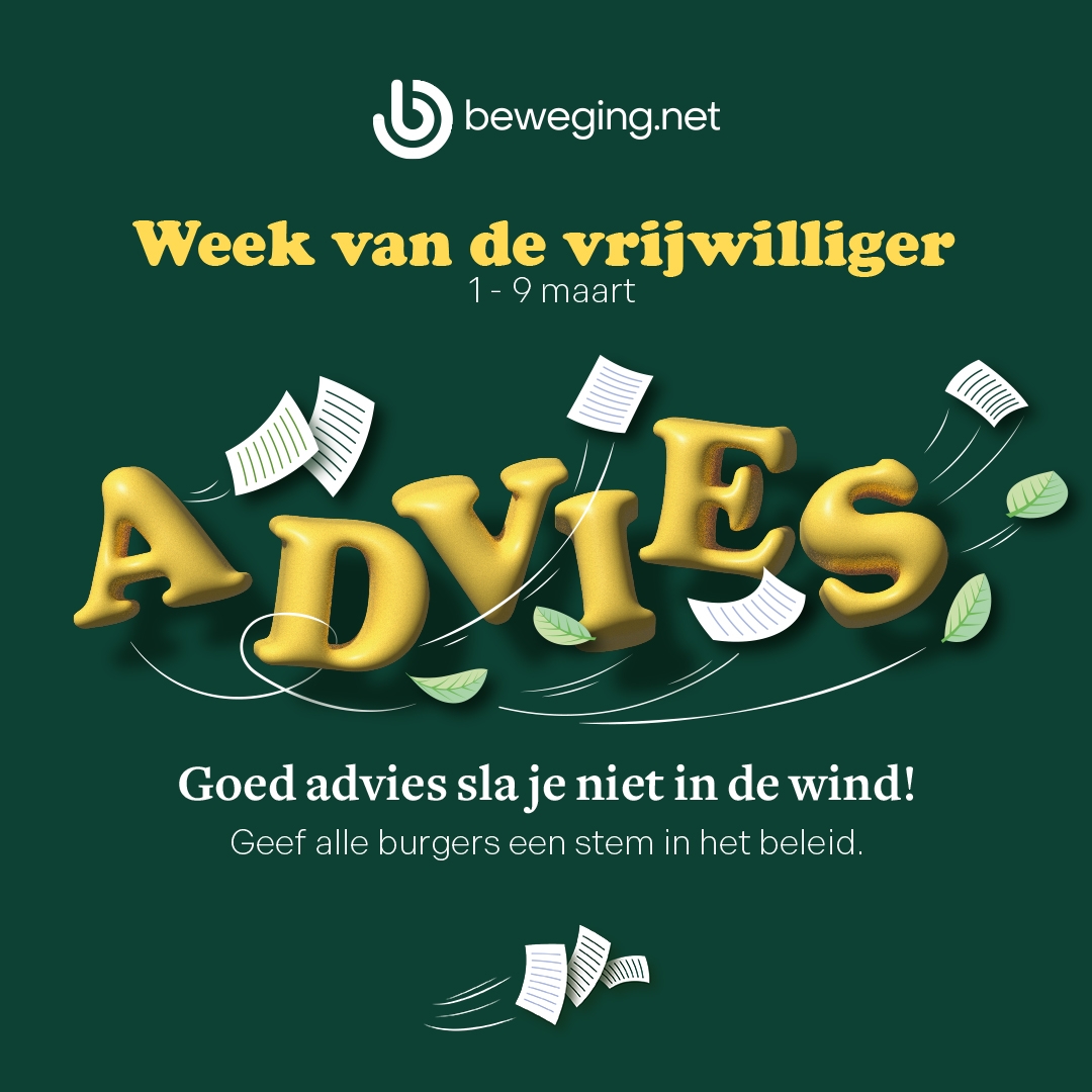 Hey vrijwilliger, dit is jouw Week van de vrijwilliger! Dit jaar werken we rond adviesraden en willen besturen oproepen om vrijwilligers in adviesraden voldoende te ondersteunen in hun werking. Sla goed advies niet in de wind!👉 beweging.net/goed-advies-sl… #weekvandevrijwilliger