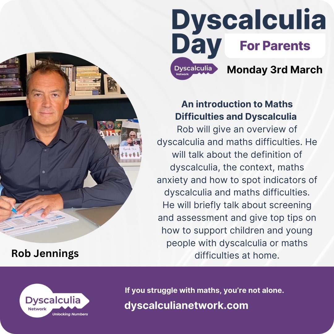 Don't forget our amazing #Dyscalculia Parent Conference is tomorrow on #dyscalculiaday! It's online and recorded, so you can join from anywhere in the world or catch up later! Find out more from our website - dyscalculianetwork.com/dyscalculia-da…