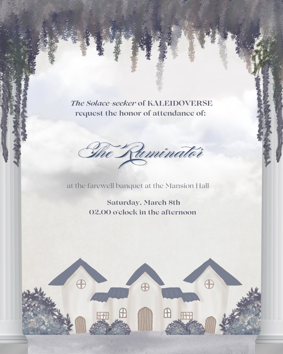 ㅤ
                                     ꕤ
⠀  ⠀ ⠀ ⠀  ⠀ [⠀  𝐀𝐔𝐑𝐀𝐕𝐄𝐋𝐋𝐄     ]

⠀      ┈─  An untold path, a fate retold

            ㅤLeave your ghost behind and
            ㅤtorn  away last night's  chaos
            ㅤBreathe . . and don't let it slip
ㅤ