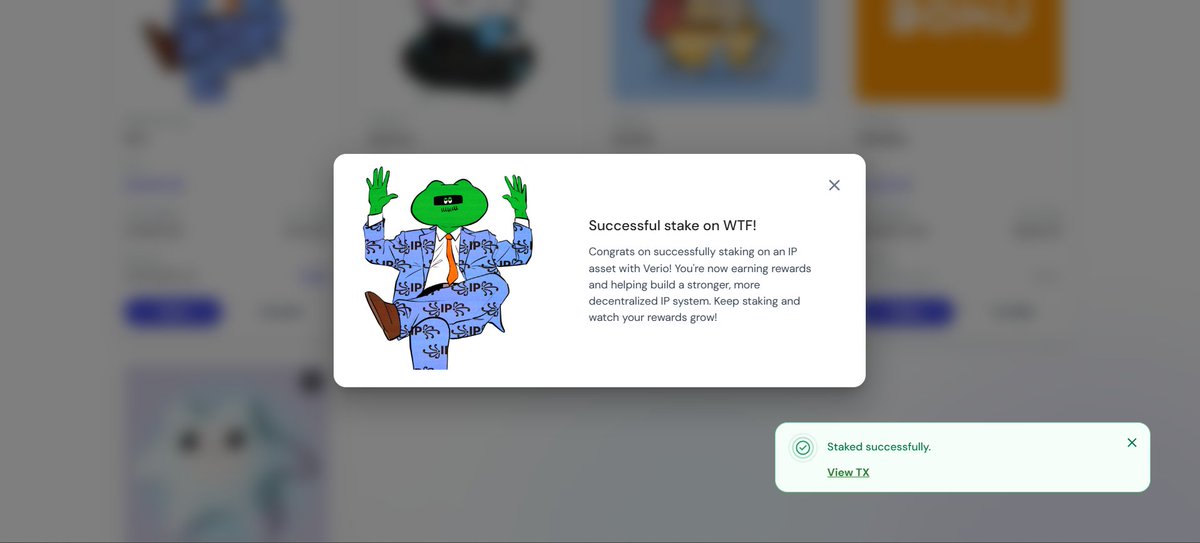 Always DAY 1 on <a href="/StoryProtocol/">Story</a> 

Now you can stake vIP in the catalog <a href="/WhatTheFreg/">F̶r̶e̶g̶ T̶h̶e̶ V̶i̶g̶i̶l̶a̶n̶t̶e̶</a>.