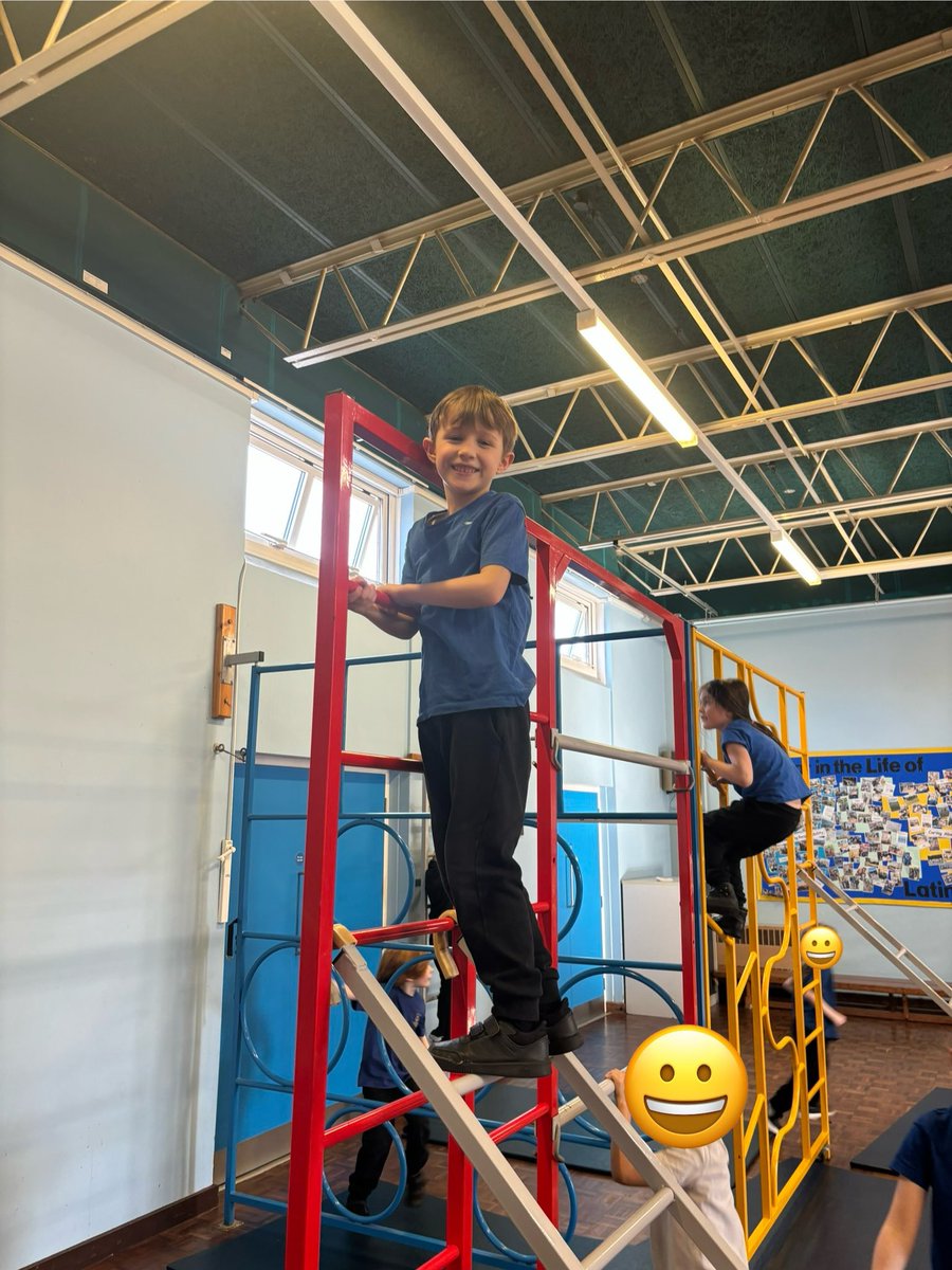 latimerprimary's tweet image. #ClassMN filled their whole star jar last week and chose the whole-class reward of the infamous gymnastics bars in the hall. The pictures say it all - they had an amazing time! Smiles all around😀 #gymnastics #Year2