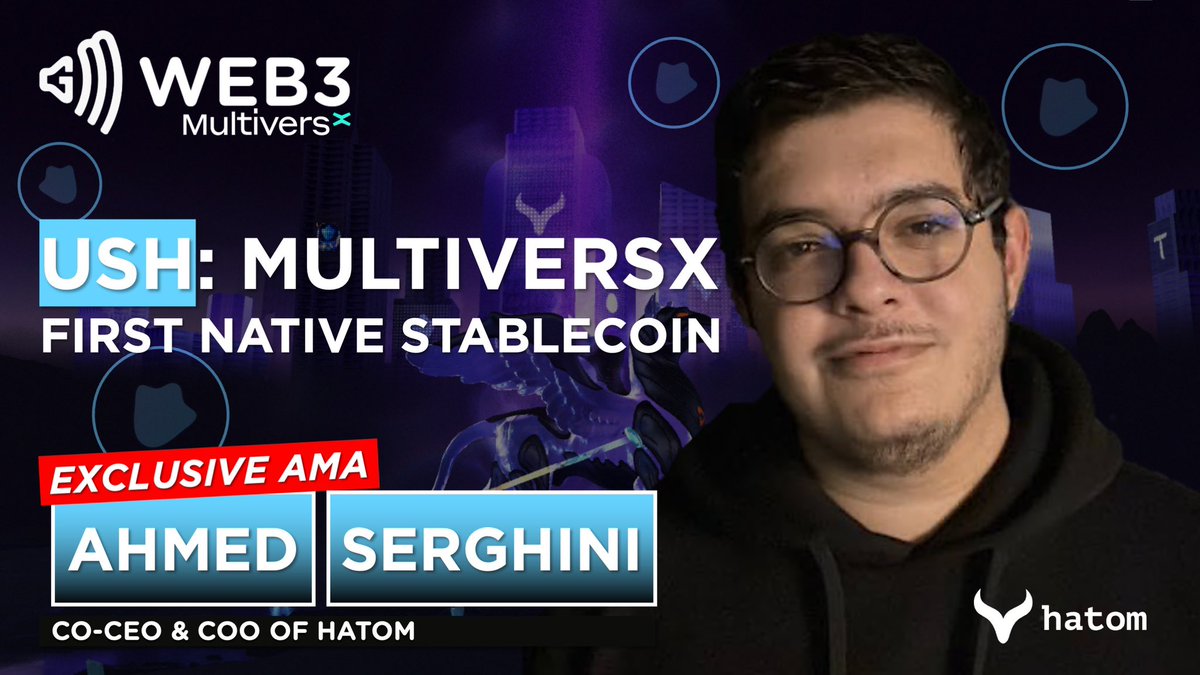 #MultiversX Fist Native Stablecoin Launches Tomorrow 🚀

🎙️🔥 See you on Tuesday at 5PM UTC for an unfiltered AMA with <a href="/As_Hatom/">Ahmed S I Soul I Hatom</a> — Co-CEO &amp; COO of <a href="/HatomProtocol/">Hatom Labs</a>.

Best questions in the comments will be rewarded 🎁