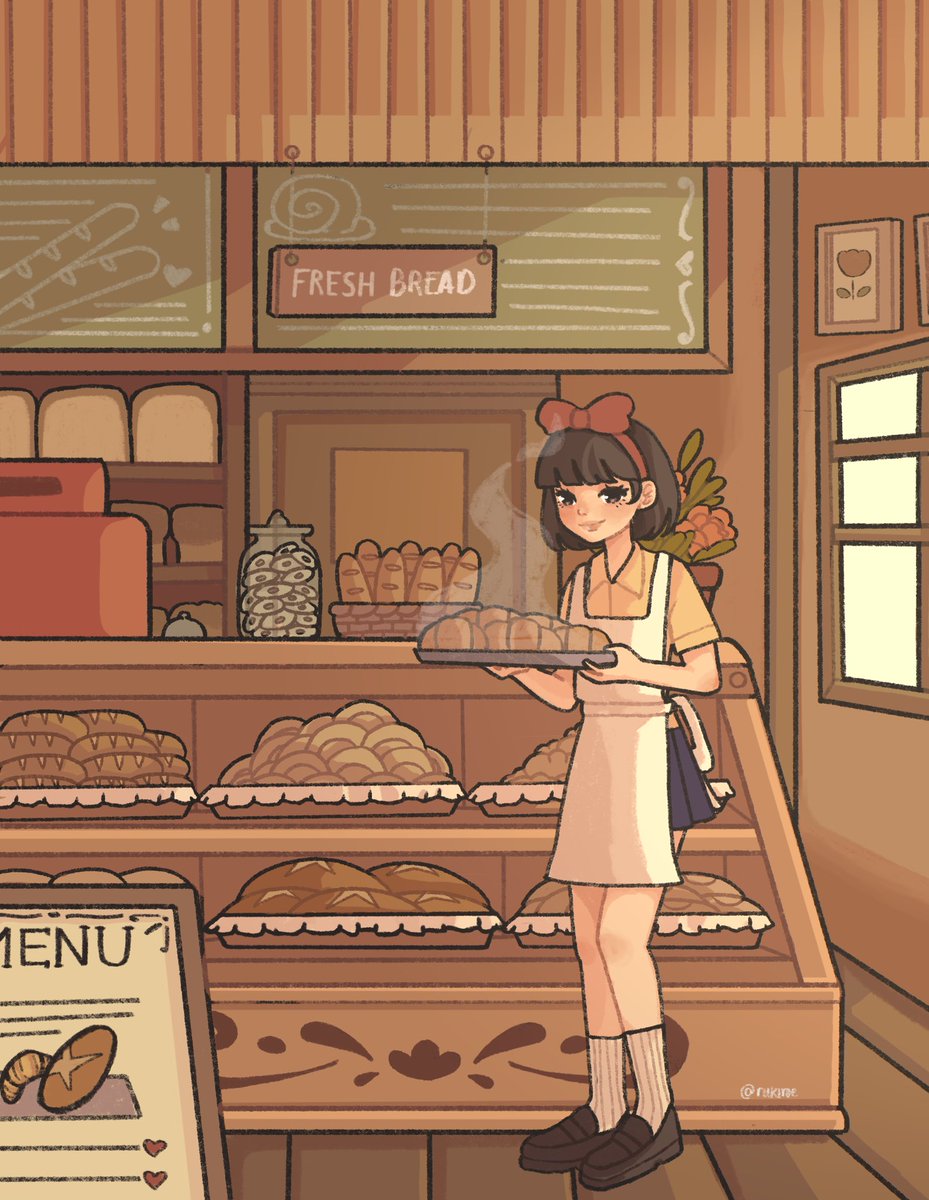 rukiroe_'s tweet photo. kiki’s bakeshop 🥐🥖

i’m loooking for more #artmoots !! 

what’s ur fave ghibli movie? https://t.co/K8LV3I6cKd
