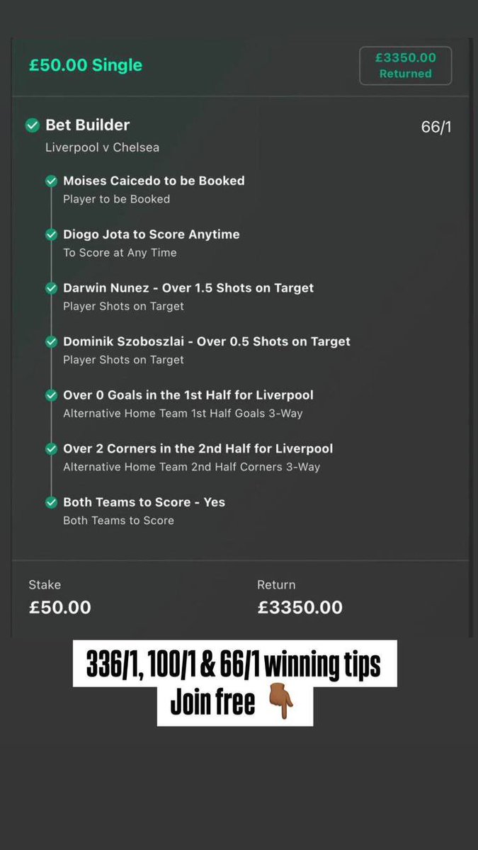 Huge Odds winners &amp; more available today 💷😱👇🏼

t.me/+cg6lHjxgjqVkN…