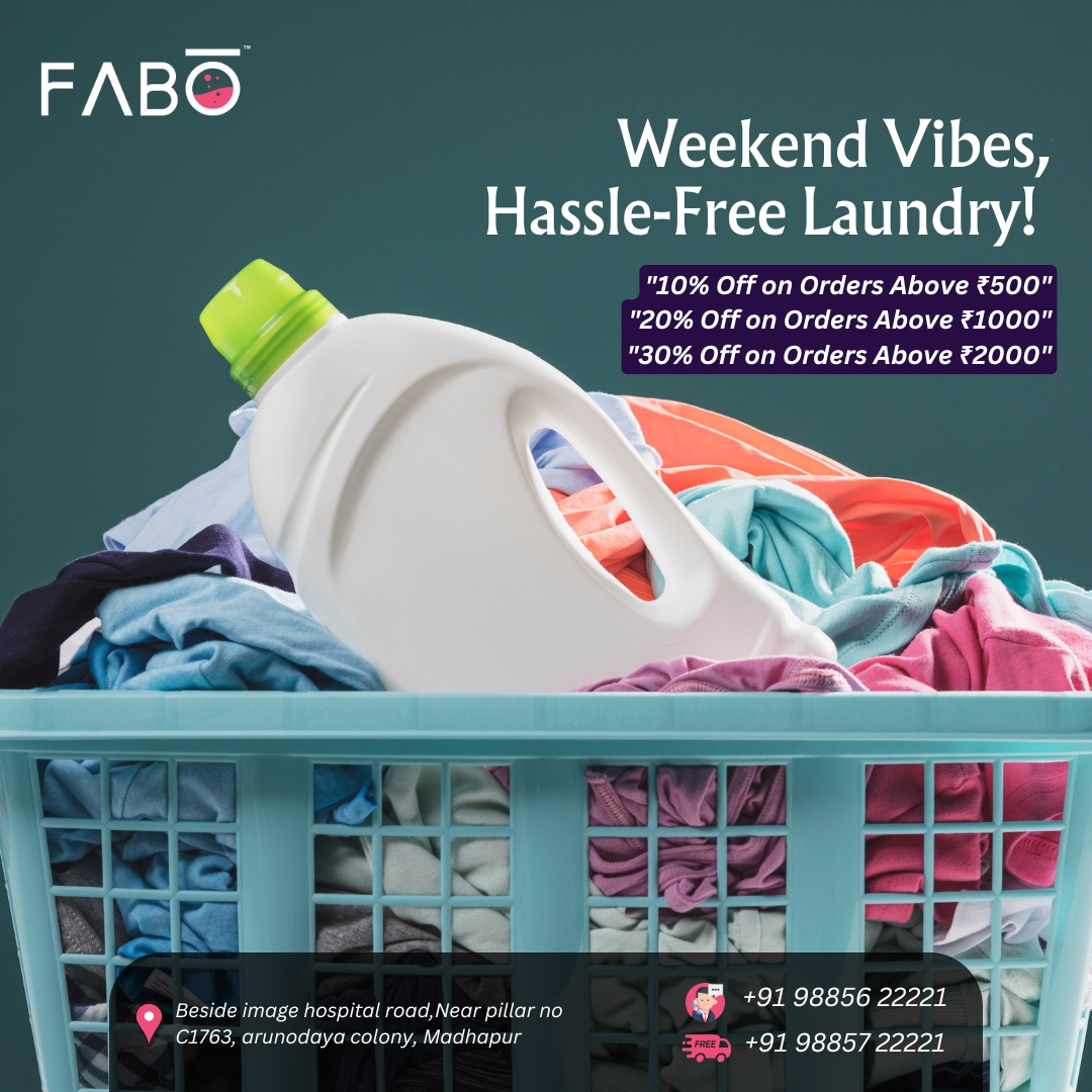 fabo_madhapur's tweet photo. ✨ Weekend Vibes, Hassle-Free Laundry! 🫧💙 Relax and enjoy your weekend while Fabo takes care of your laundry. Fresh, clean, and ready to wear!

📍 Beside Image Hospital Road, Near Pillar No. C1763, Arunodaya Colony, Madhapur 500081
📞 Call us: +91 98856 22221
#WeekendVibes https://t.co/CMvlxzdH3w