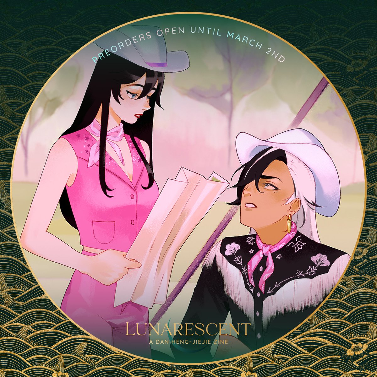 Less than two days left to get your Lunarescent bundle! Dan Heng and  Boothill are on their very own Barbie adventure in <a href="/koppochi/">robbie 🦁</a>'s gorgeous art piece!   Get your bundle today!   

📅 Preorders Open: January 15th - March 2nd 
🛒 Shop: lunarescent.bigcartel.com