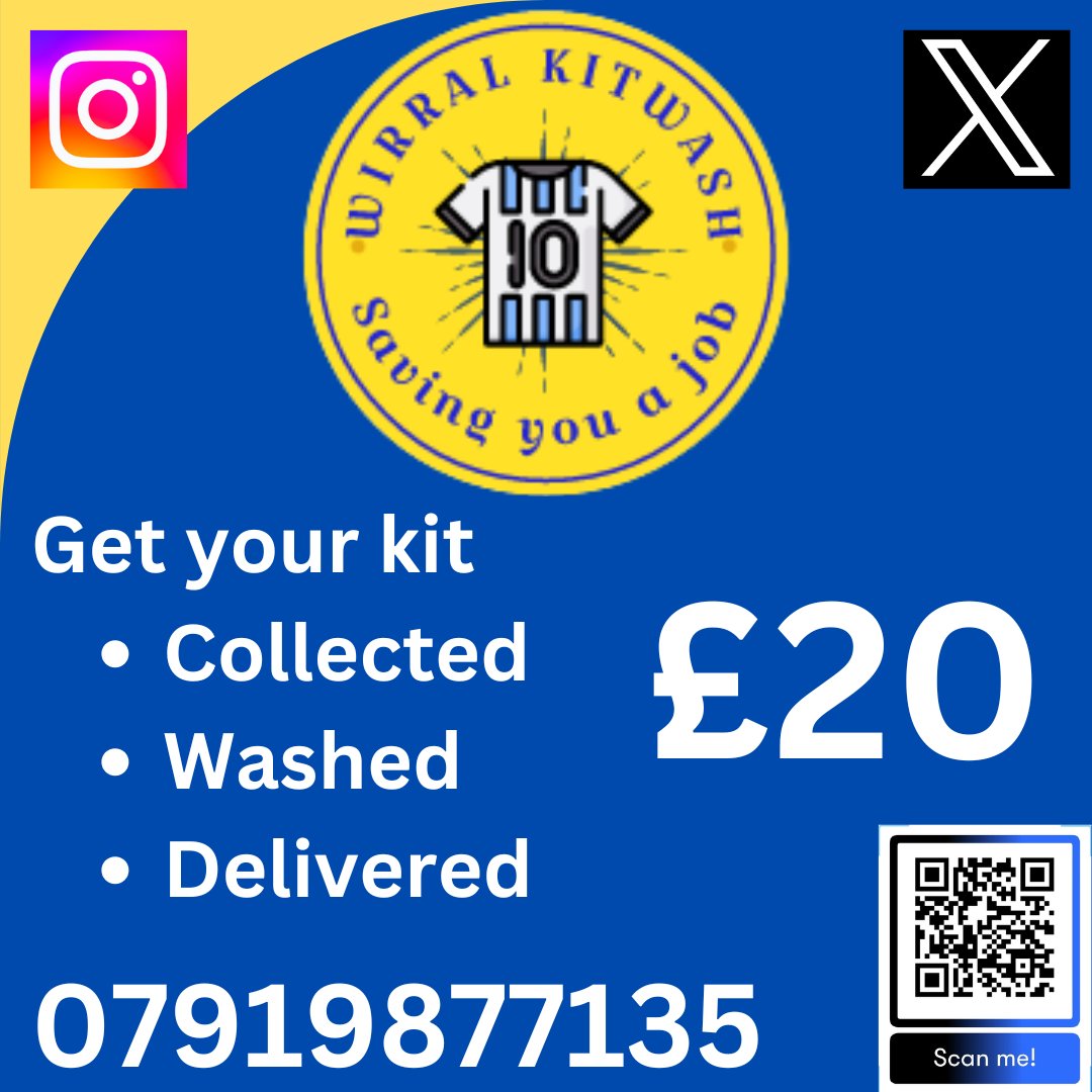 Get in touch if you want your kit washing, can be collected this afternoon 👍