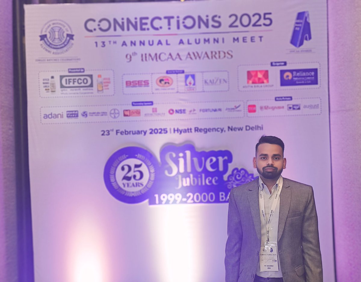 sagacious_sid07's tweet photo. Excited to receive a delightful surprise at #Connections2025 — the alumni meet of #IIMC at Hyatt Regency, Delhi! Grateful for the warm moments & the chance to connect with amazing professionals. Big thanks to @IIMCAA for a fantastic event! https://t.co/q7ncl6fkSI