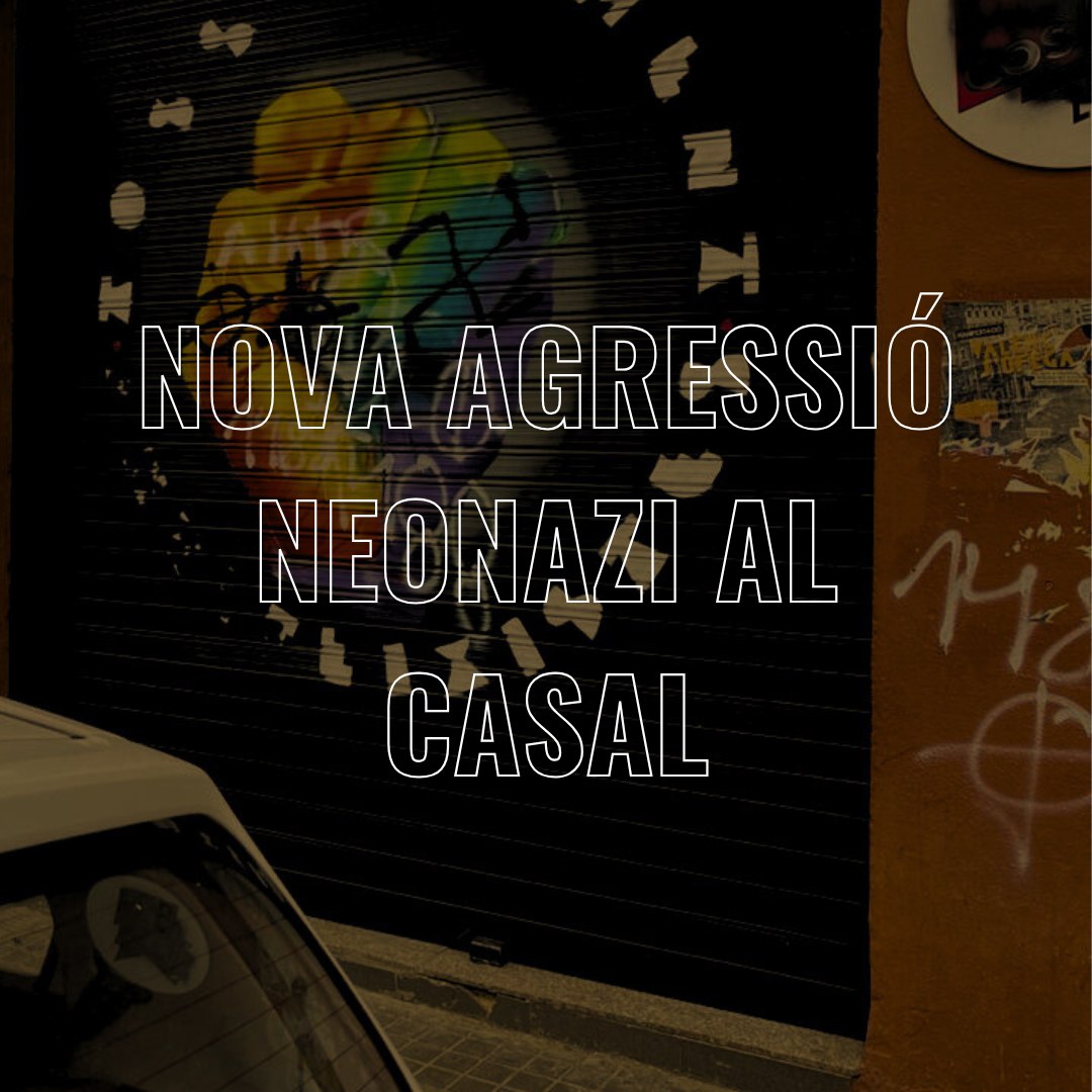 COS_Horta's tweet image. Este divendrs els feixistes tornaren a atacar el COiP 1 mes després q les companyes d&apos;HMC ens la repintaren solidàriament x la 1a agressió d&apos;abans d la DANA Seguirem fent front a la patronal i als seus cadells feixistes. Associeu-vos al COiP, ajudeu-nos a seguir fent-ho possible!