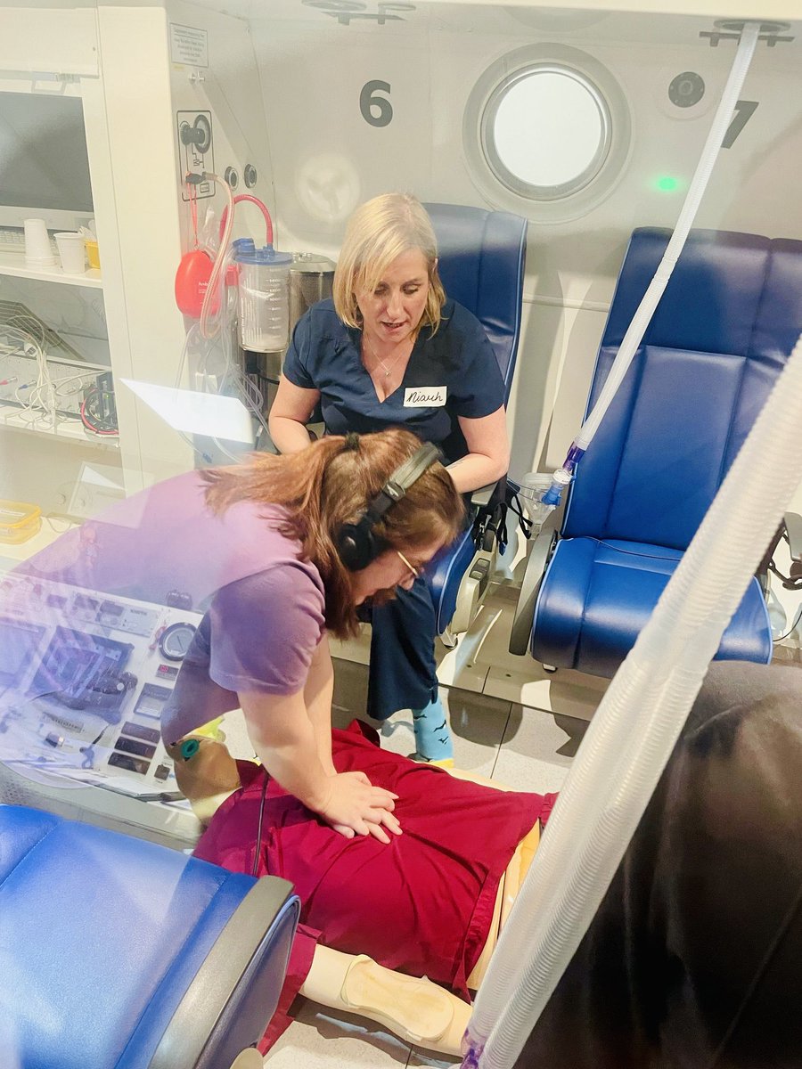 It has been a long road to launch the first Hyperbaric Medicine Sim Course at the National Hyperbaric Medicine Unit at Galway University Hospitals! Congratulations to the amazing team of experts Drs Pauline Whyte, Camilla Giacomini, Jemima Nilan &amp; Ms Niamh Sammon! 👏👏👏