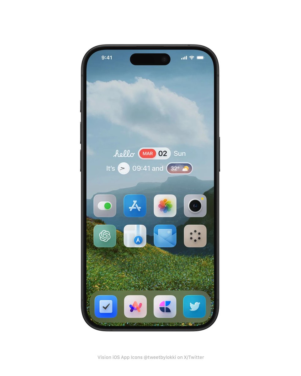 tweetbylokki's tweet image. Fresh wallpaper for Vision iOS app icons ✨