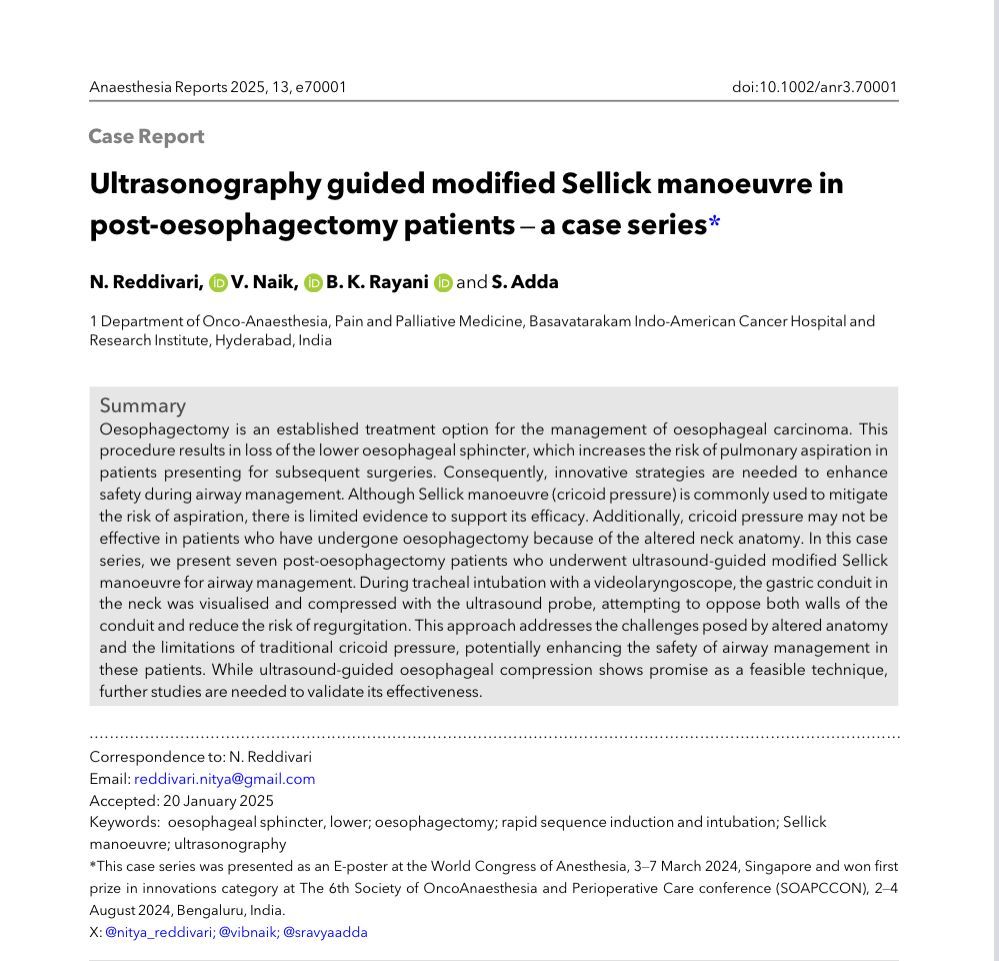 How would you assess effectiveness of cricoid pressure (Sellick manoeuvre) in post-oesophagectomy patients with high risk of aspiration?

Here <a href="/nitya_reddivari/">nitya</a> <a href="/vibnaik/">Vibnaik</a> <a href="/sravyaadda/">sravyaadda</a> use #POCUS

buff.ly/n5kutWY

#Anaesthesia #Anesthesia #FOAMEd #EMTwitter #airway