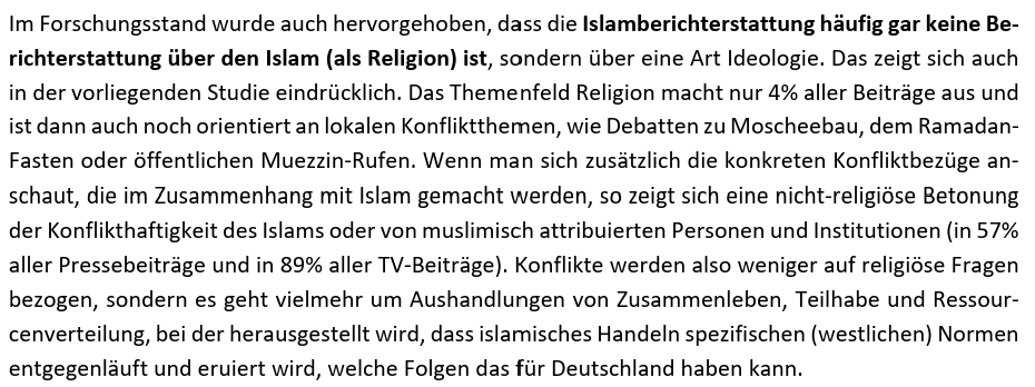 Joseph Croitoru (@jocroitoru) on Twitter photo Die deutsche Islamberichterstattung sei häufig gar keine Berichterstattung über den #Islam (als Religion), sondern über eine Art Ideologie.
Die erhellende Studie war hier außer bei <a href="/goldi/">Fabian Goldmann</a> kaum erwähnt worden, Link inzwischen geändert:
deutsche-islam-konferenz.de/SharedDocs/Anl… Die deutsche Islamberichterstattung sei häufig gar keine Berichterstattung über den #Islam (als Religion), sondern über eine Art Ideologie.
Die erhellende Studie war hier außer bei <a href="/goldi/">Fabian Goldmann</a> kaum erwähnt worden, Link inzwischen geändert:
deutsche-islam-konferenz.de/SharedDocs/Anl…