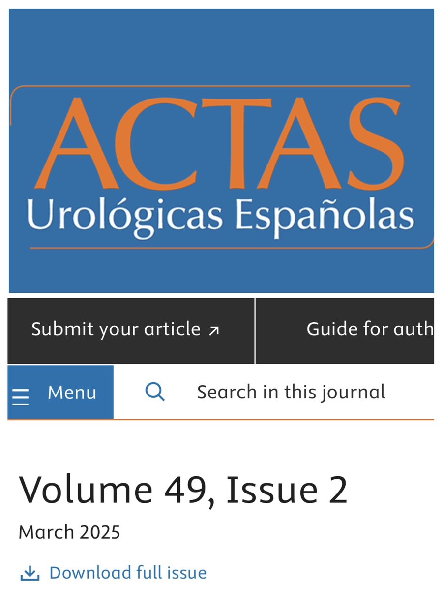 Óscar Rodríguez Faba (@rodriguezfaba) on Twitter photo 🚨The March 2025 issue of <a href="/actasurologicas/">actasurologicas</a> is available in <a href="/sciencedirect/">Elsevier | ScienceDirect</a> sciencedirect.com/journal/actas-… 🚨The March 2025 issue of <a href="/actasurologicas/">actasurologicas</a> is available in <a href="/sciencedirect/">Elsevier | ScienceDirect</a> sciencedirect.com/journal/actas-…